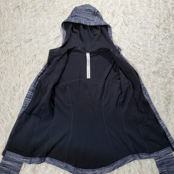 Lululemon Hooded Define Jacket Nulu Mini Space Dye Teal White Woman’s 6 - Picture 7 of 11